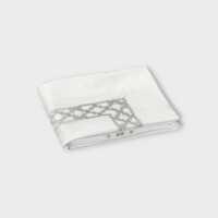 DEA Biancheria da letto FRETWORK SOPRA LENZUOLO RASO RICAMATO Timothy Corrigan for Dea   silver grey