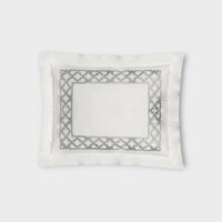 DEA Biancheria da letto FRETWORK FEDERA 4 VOLANTS (PERCALLE DI COTONE RICAMATO) Timothy Corrigan for Dea   silver grey