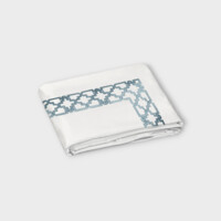 DEA Biancheria da letto FRETWORK Copripiumino (PERCALLE DI COTONE RICAMATO) Timothy Corrigan for Dea   acquamarina