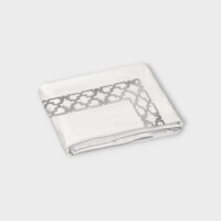 DEA Biancheria da letto FRETWORK Copripiumino (PERCALLE DI COTONE RICAMATO) Timothy Corrigan for Dea   silver grey