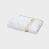 DEA Biancheria bagno FEUILLAGE ASCIUGAMANO MANI   white/ivory