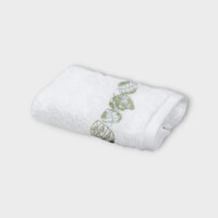 DEA Biancheria bagno FEUILLAGE ASCIUGAMANO DA CORTESIA   white/sage green