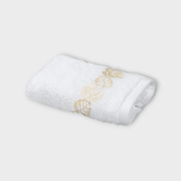 DEA Biancheria bagno FEUILLAGE ASCIUGAMANO DA CORTESIA   white/ivory