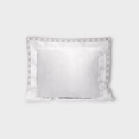 DEA Biancheria da letto 860  FEDERA 4 VOLANTS (RASO DI COTONE RICAMATO)   white