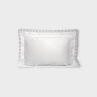 DEA Biancheria da letto 860  FEDERA 4 VOLANTS (RASO DI COTONE RICAMATO)   white