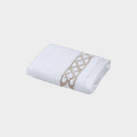 DEA Biancheria bagno FRETWORK ASCIUGAMANO DA BAGNO   white/kaki
