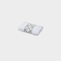 DEA Biancheria bagno FRETWORK ASCIUGAMANO OSPITI   white/kaki