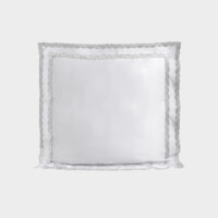 DEA Biancheria da letto MILO Federa 4 volants   white/charocoal grey