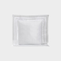 DEA Biancheria da letto GELSO Federa 4 volants   white/silver grey