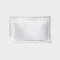 DEA Biancheria da letto GELSO Federa 4 volants   white/silver grey