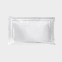 DEA Biancheria da letto GELSO Federa 4 volants   white/silver grey