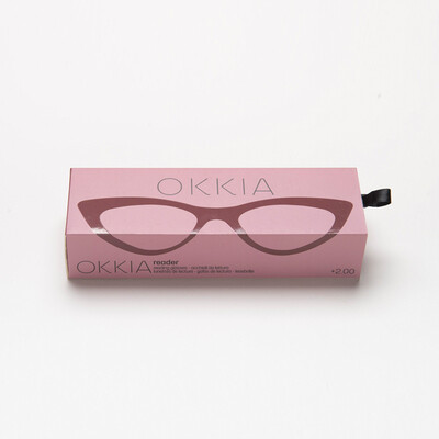 OKKIA Lettura Adriana lettura Small Cat Eye red pear