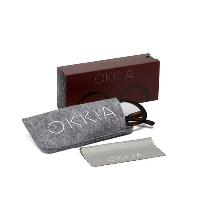 OKKIA Lettura Laura lettura Round Grande havana black (lenti marroni)