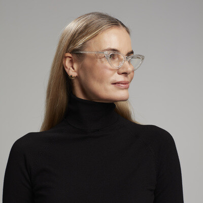 OKKIA Lettura Adriana lettura Small Cat Eye grigio glitter