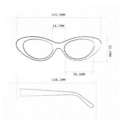 OKKIA Lettura Lina Small Cat Eye nero