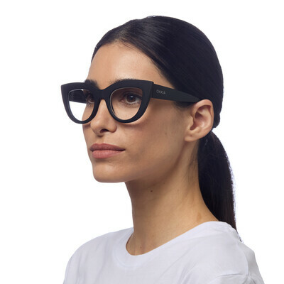 OKKIA Lettura Claudia lettura Big Cat Eye nero