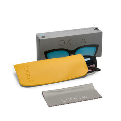 OKKIA Sole Silvia   nero (lenti blu/rosa)