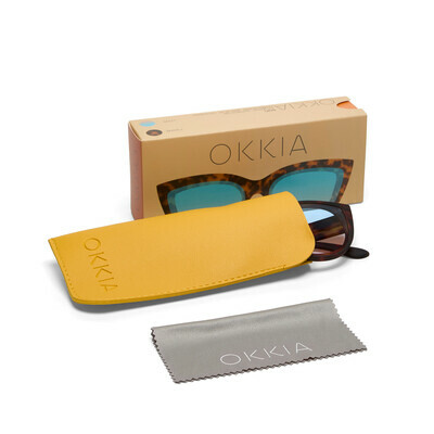 OKKIA Sole Silvia   classic havana (lenti blu/rosa)
