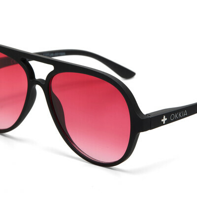 OKKIA Sole Alessio   nero (lenti rosse)