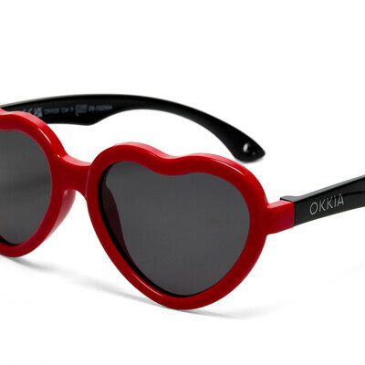 OKKIA Sol CORAZÓN OKKIALINI NIÑOS negro/rojo
