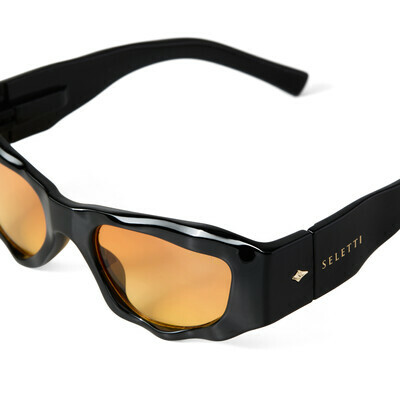 OKKIA Sol COLORADO SELETTI X OKKIA negro (lentes amarillas)