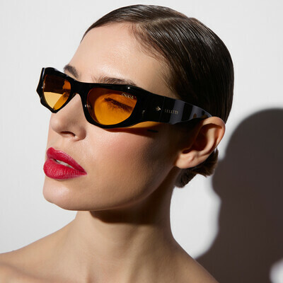 OKKIA Sol COLORADO SELETTI X OKKIA negro (lentes amarillas)