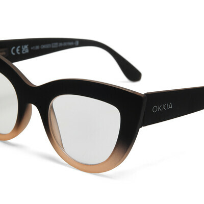 OKKIA Reading Claudia Big Cat Eye black shaded rose