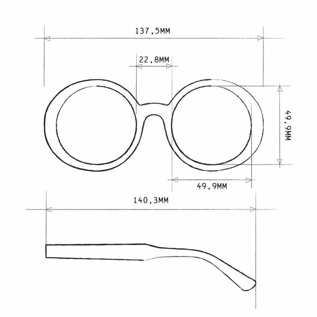 OKKIA Reading Laura reading Big Round havana black (brown lenses)