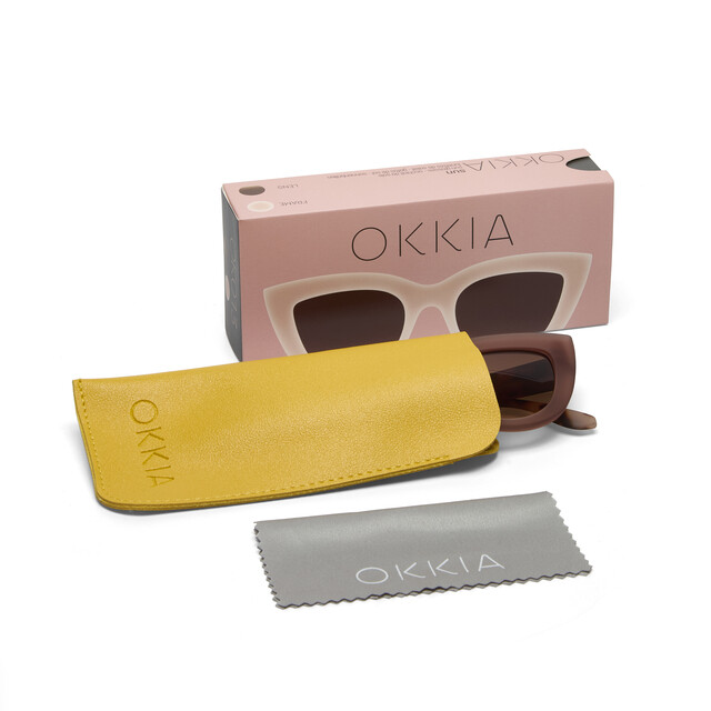 OKKIA Sole Claudia Big Cat Eye havana pink