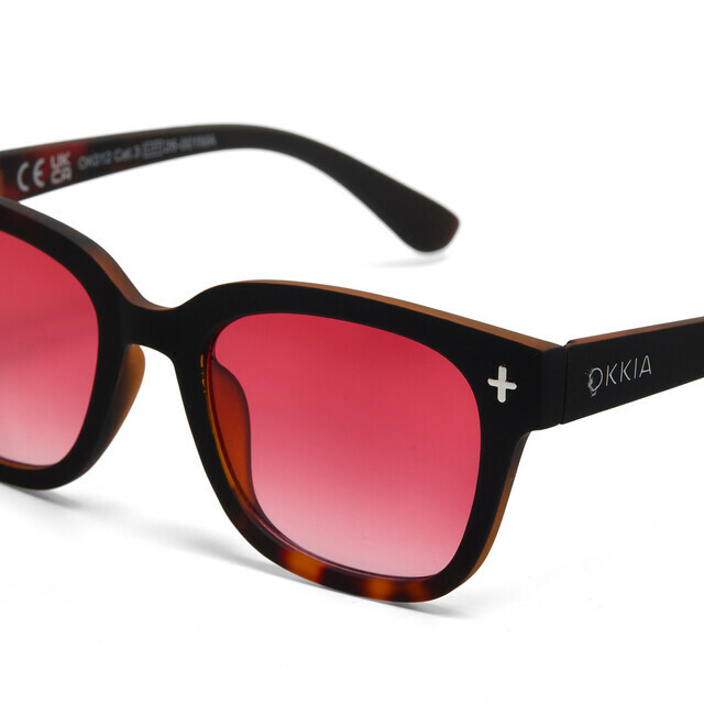 OKKIA Sol Giovanni   havana black (lentes rojas)
