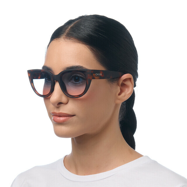 OKKIA Sun Silvia   classic havana (blue/pink lenses)
