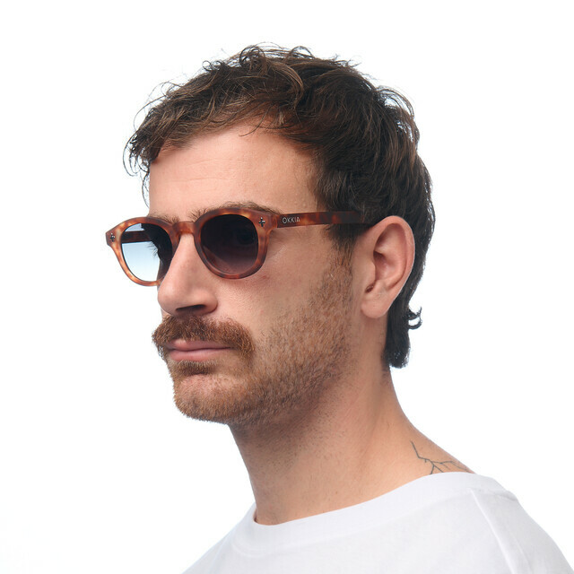 OKKIA Sole Milano   sahara havana (lenti verdi)