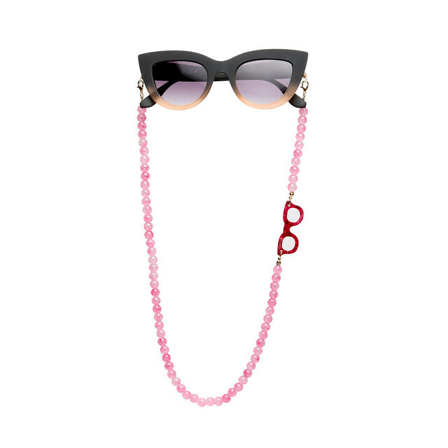 OKKIA Accessories SPHÈRE COLORÉES Glasses chains rose quartz