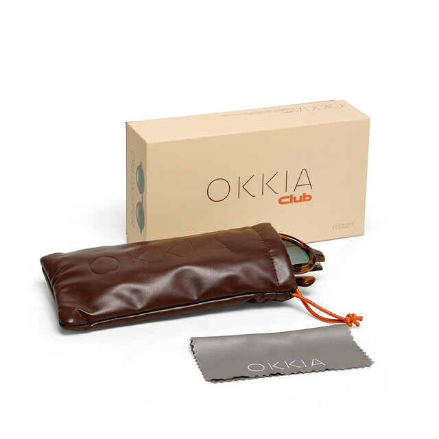 OKKIA Sole ALICUDI OKKIA CLUB classic havana (lenti verdi)