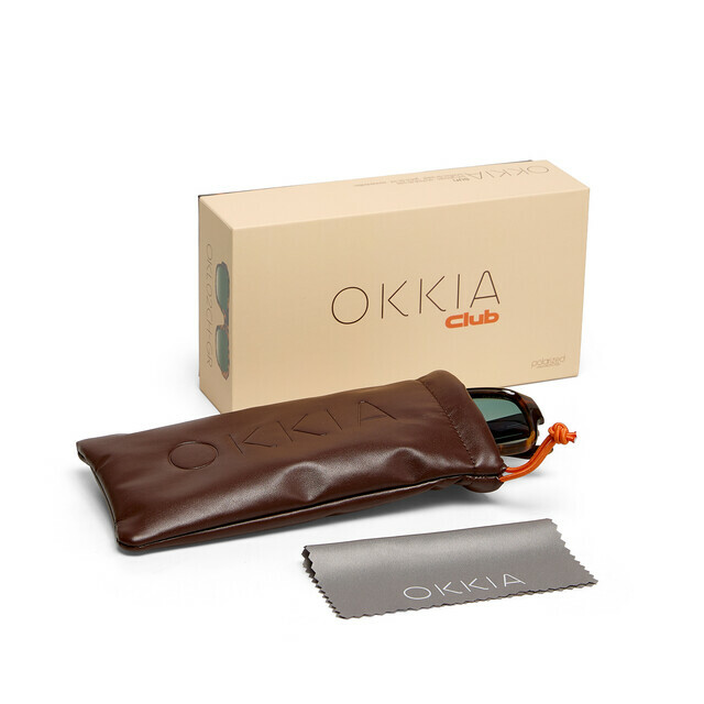 OKKIA Sole STROMBOLI OKKIA CLUB classic havana (lenti verdi)