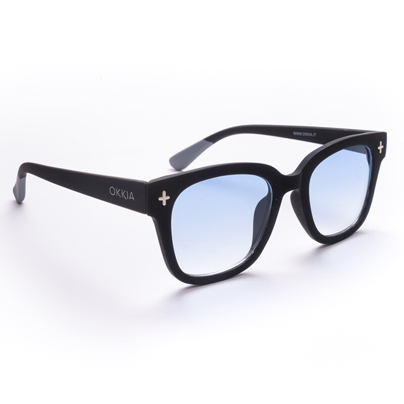 OKKIA Sol Giovanni   Negro y gris (lentes azules)