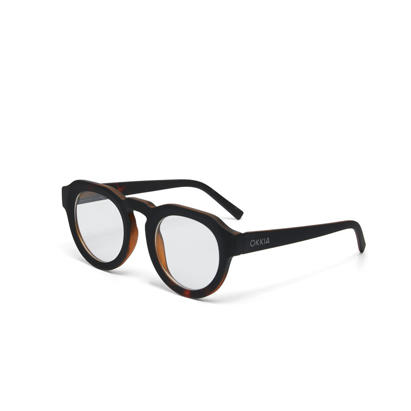 OKKIA Reading Zeno Round Havana Black (brown lenses)