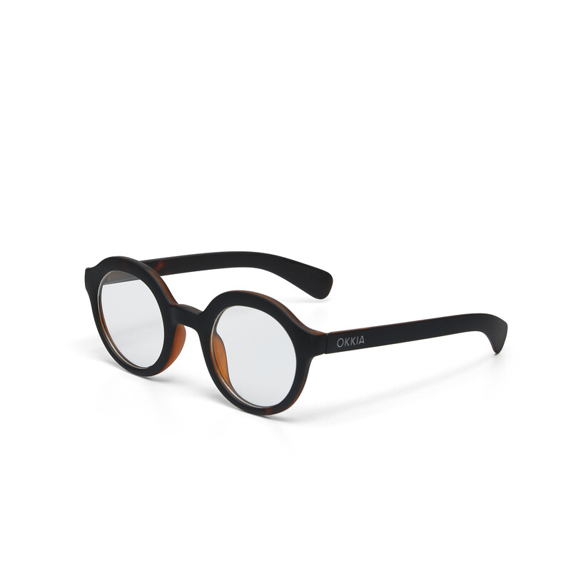 OKKIA Reading Lauro reading Round Havana Black (brown lenses)
