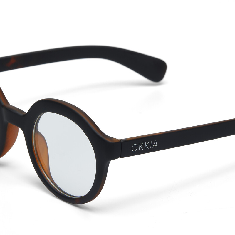 OKKIA Reading Lauro reading Round Havana Black (brown lenses)
