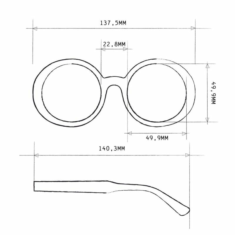 OKKIA Lectura Laura lectura Grande Round Havana Black (Lentes marrones)