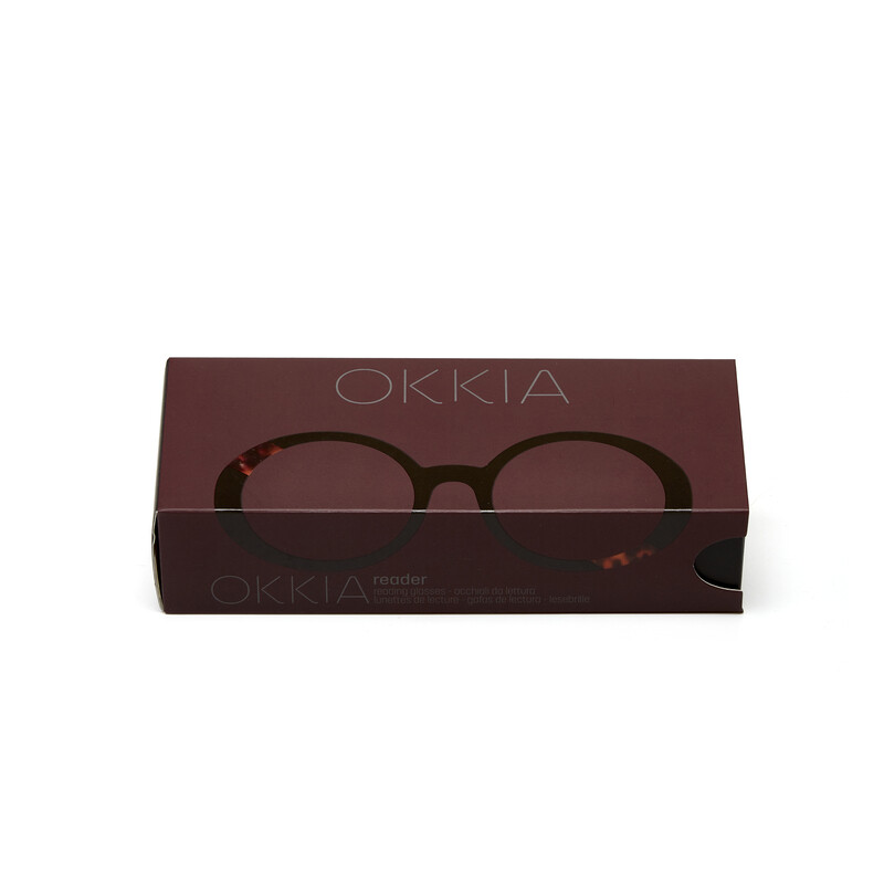 OKKIA Lectura Laura lectura Grande Round Havana Black (Lentes marrones)