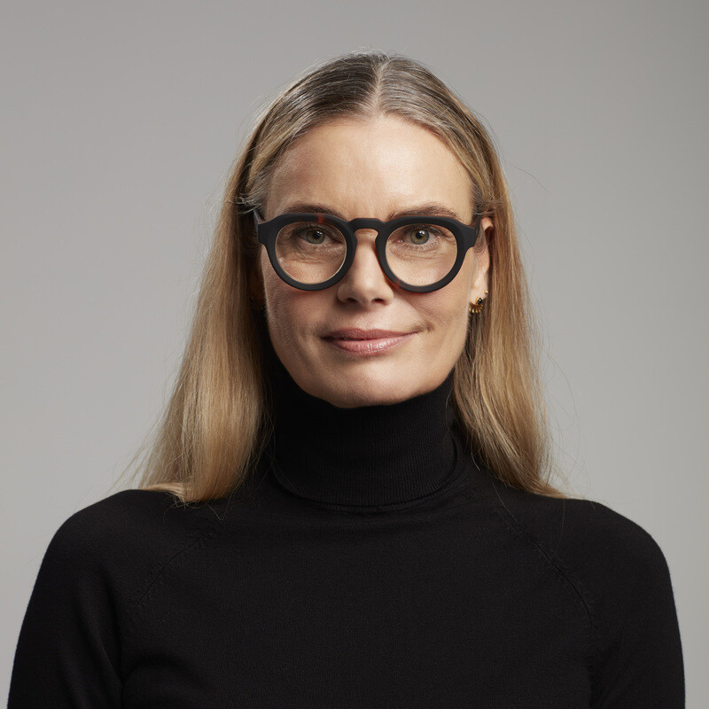 OKKIA Reading Zeno Round Havana Black (brown lenses)