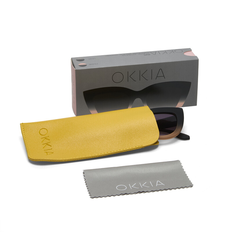 OKKIA Sol Claudia Big Cat Eye Black shaded rose