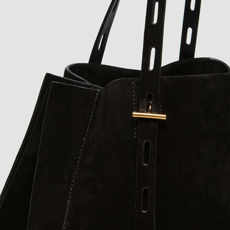 MINOBOSSI Borse PAULETTE IN SUEDE   nero