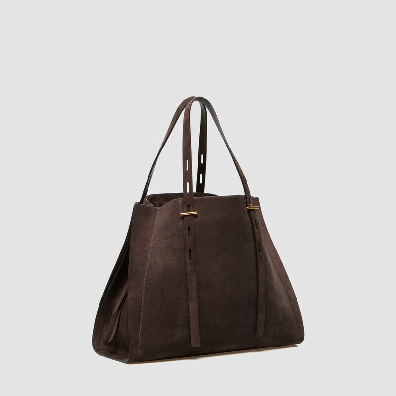 MINOBOSSI Borse PAULETTE IN SUEDE   testa di moro