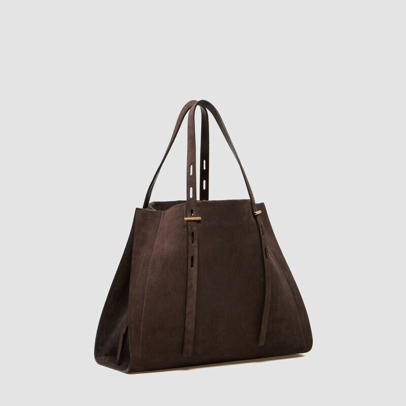 MINOBOSSI Borse PAULETTE IN SUEDE   testa di moro