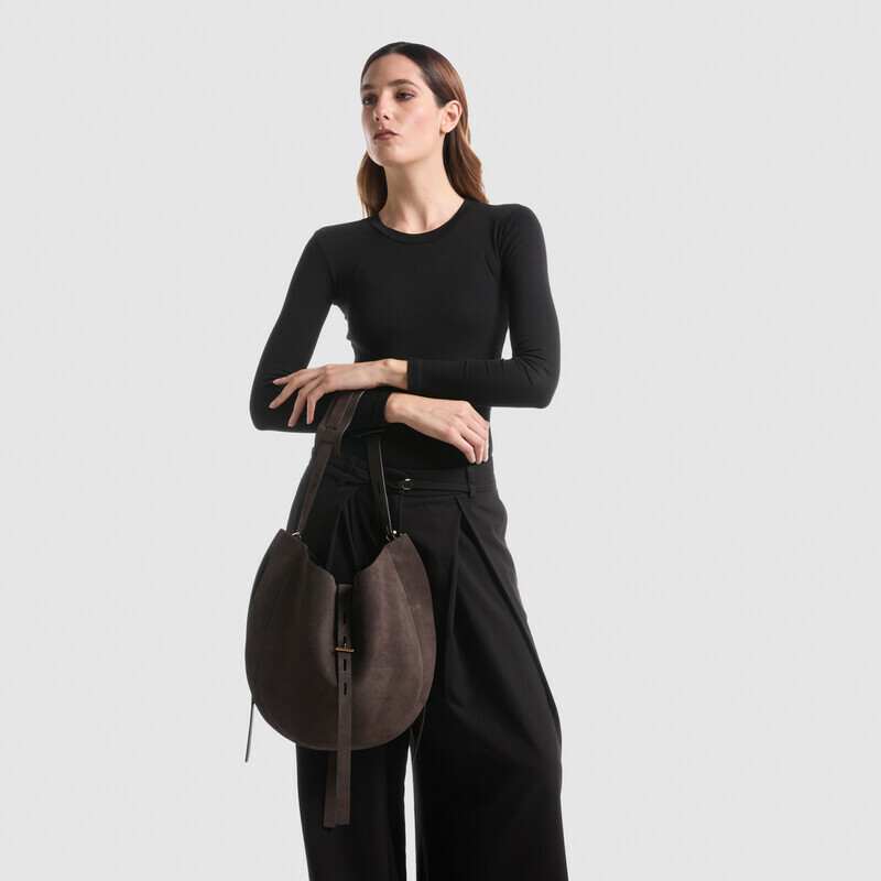 MINOBOSSI Borse Liz in suede   testa di moro