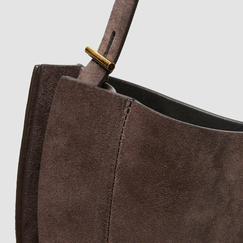 MINOBOSSI Borse Lizzie in suede   testa di moro