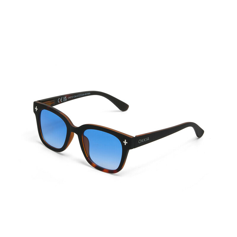 OKKIA Sol Giovanni   Havana Black (lentes azules)