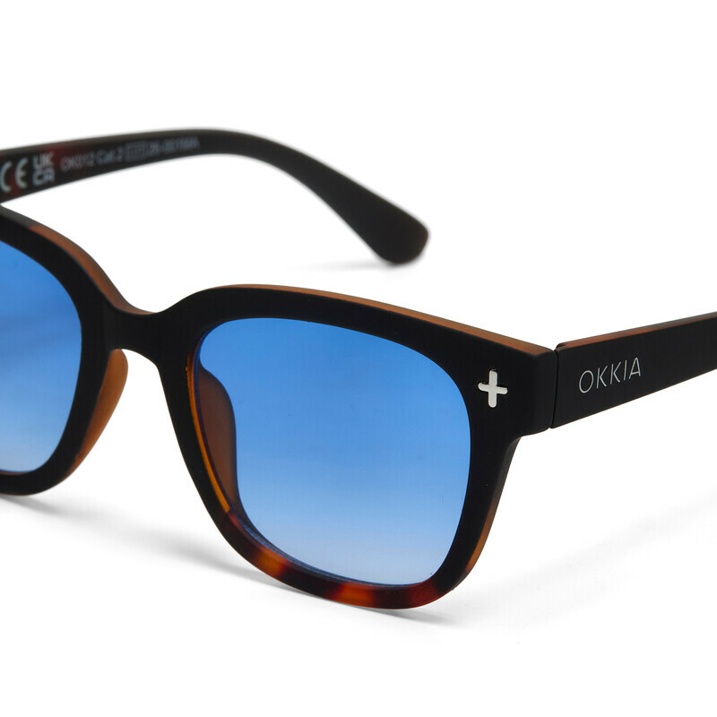 OKKIA Sol Giovanni   Havana Black (lentes azules)